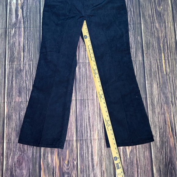 Vintage Men's Levi's Corduroy Bell Bottom Pants Navy 646 Talon - Picture 9 of 9